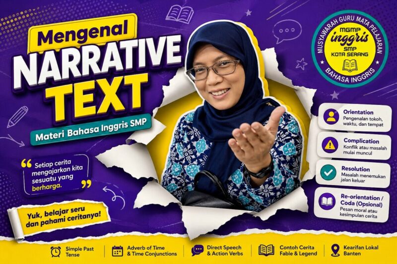 Materi ini merupakan salah satu teks esensial yang diajarkan untuk melatih kemampuan literasi, imajinasi, dan pemahaman teks bacaan (Reading Comprehension) pada siswa remaja.