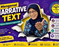 Materi ini merupakan salah satu teks esensial yang diajarkan untuk melatih kemampuan literasi, imajinasi, dan pemahaman teks bacaan (Reading Comprehension) pada siswa remaja. Narrative Text adalah jenis teks imajinatif yang bertujuan utama untuk menghibur pembaca (to amuse or entertain the readers)